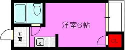 ナンバハイツ【303号室】の間取り