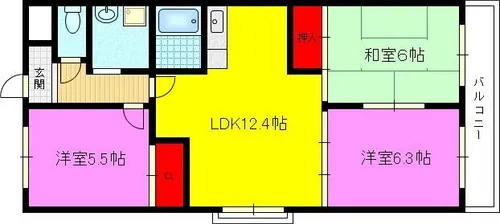 ニュープリーメル【1012号室】の間取り