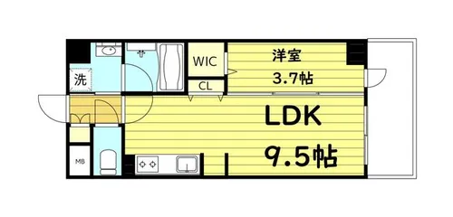 セイワパレス深江橋駅前【2階】の間取り