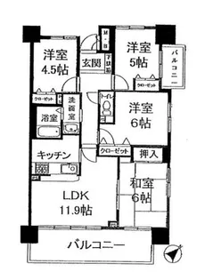 ユニ加茂壱番館【1208号室】の間取り