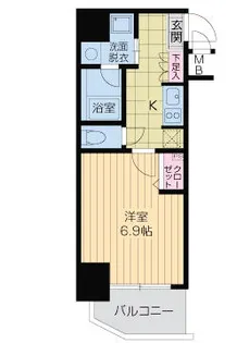 レジュールアッシュ難波LUXE【5階】の間取り