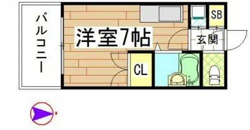 フォーサイト福大南【101号室】の間取り