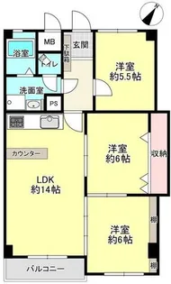 カサベルデ青谷【3階】の間取り