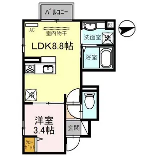 グランシャリオ正道【1階】の間取り