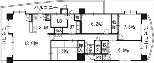 PRIME URBAN円山北四条【3階】の間取り