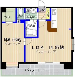 エムビルデベロップコアⅢ【1204号室】の間取り