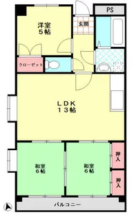 WAVE高見【405号室】の間取り