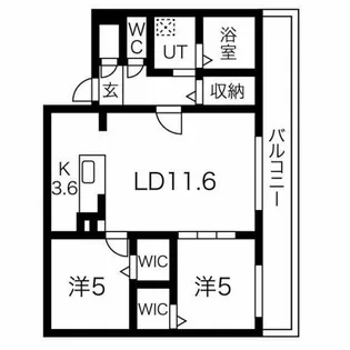 プランドール前田 (Prendre前田)【205号室】の間取り
