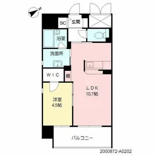 シャーメゾングランドソレイユ門司【2階】の間取り
