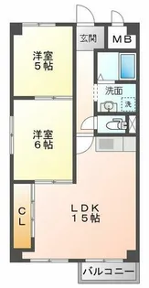 槇得ハイツ2【1階】の間取り