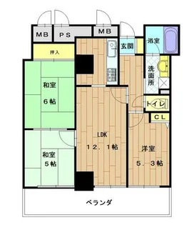キングマンション天神橋1【17階】の間取り