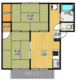 ハイツオカザキ【2階】の間取り