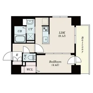 プライマル札幌桑園【5階】の間取り