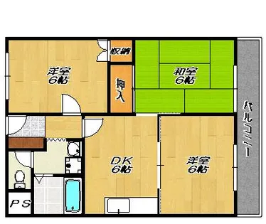 サンクレセール【307号室】の間取り