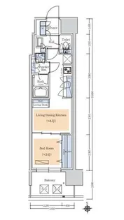 アーバネックス本町Ⅱ【7階】の間取り