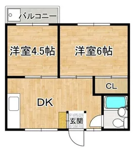 瀧川ハイム【405号室】の間取り