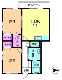 セピアコート平城山【202号室】の間取り