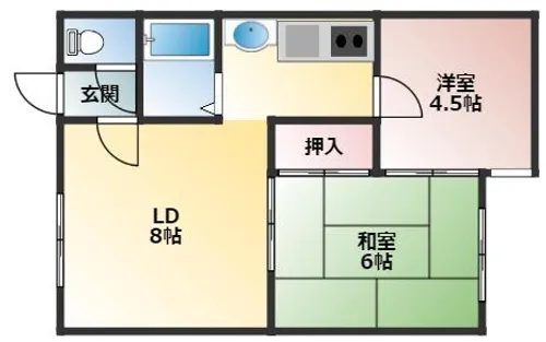 ラフォーレ元町Ⅱ【4階】の間取り