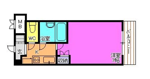 サンロード・スクエア・ショウワ【6階】の間取り