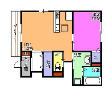 サンコート北在家【1階】の間取り