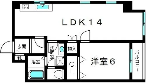 カームネス【4階】の間取り