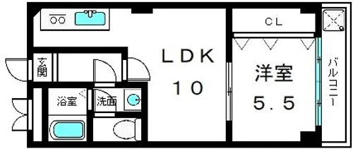 北野ハイツ【501号室】の間取り
