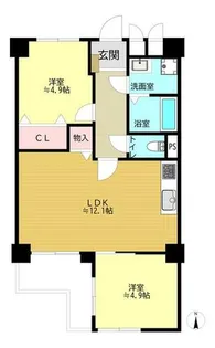 セントラル伊丹【503号室】の間取り
