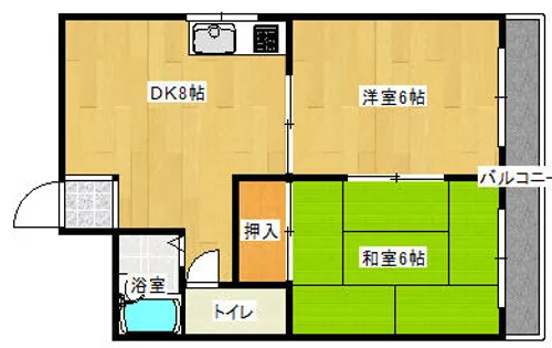 リアルティ本多聞Ⅱ【2階】の間取り