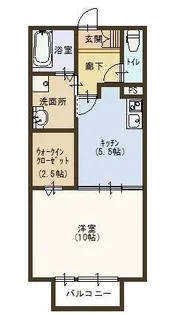 グラシア白国【201号室】の間取り