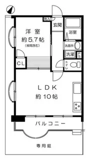 サンハイツ本山【1階】の間取り