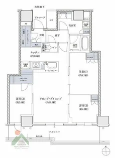 シエリアタワー大阪堀江【35階】の間取り