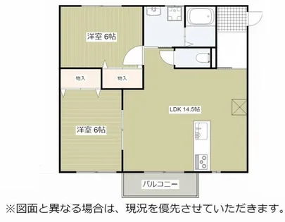 プチメゾン石坪町Ⅱ【2階】の間取り