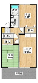 グランドール谷田川【1階】の間取り