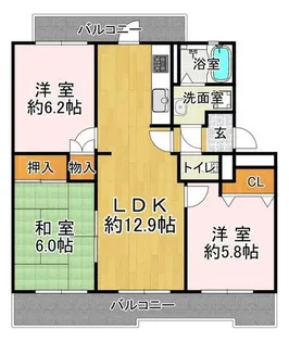 井吹東シティコート【2階】の間取り