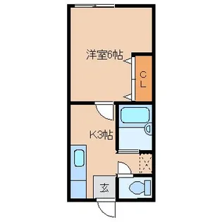 タプロコートハウス松永【203号室】の間取り