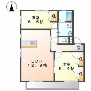 マインハイム【202号室】の間取り