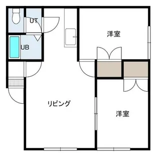 百合が原アベニューB棟【202号室】の間取り