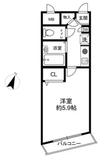 エンジェルハイツ【5階】の間取り