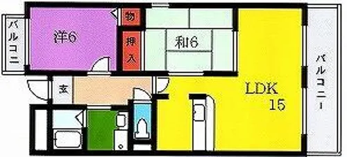 ロードス’98【201号室】の間取り