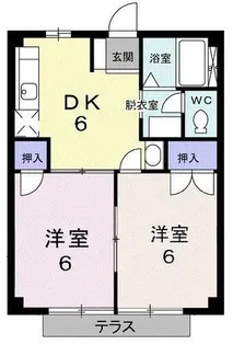 コーポさくら【1階】の間取り