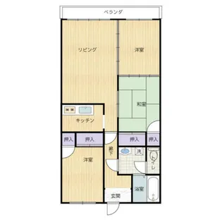イースト三苫A棟【102号室】の間取り