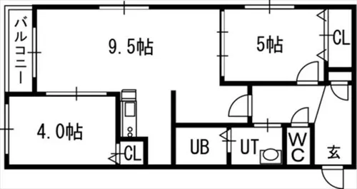 クラッセ円山 EAST【4階】の間取り