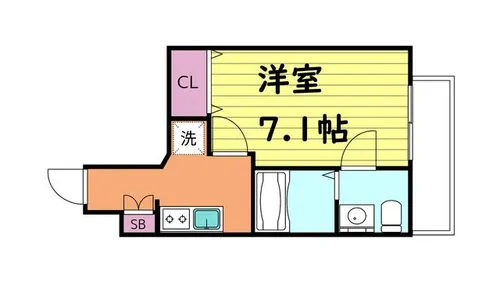 エグゼ大阪城イースト【2階】の間取り