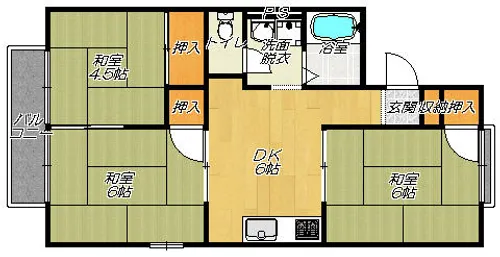 プレミール B棟【1階】の間取り
