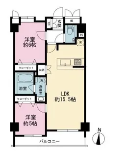 リオ・コスモ唐人【4階】の間取り