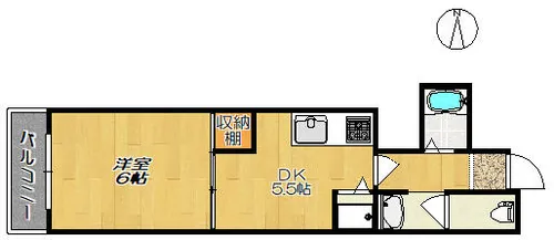 香りと光のレジデンス アローマHAKKO四條畷【4階】の間取り