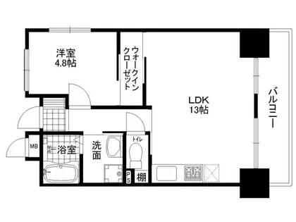 大倉山壱番館【201号室】の間取り