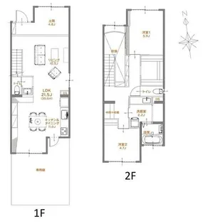 志井サンハイツ 4号棟【1号室】の間取り