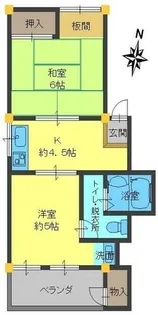 東灘サチハイツ【4階】の間取り