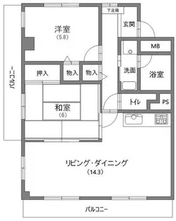 フォーラムノリタケ2番館【3階】の間取り